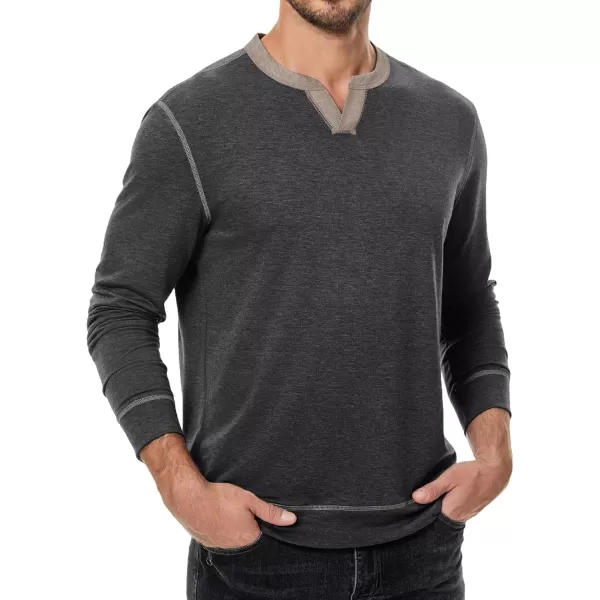 JMIERR Men's Henley Shirt Long Sleeve Casual Lightweight Sweatshirts V-neck Basic T-Shirt Raglan Sleeve