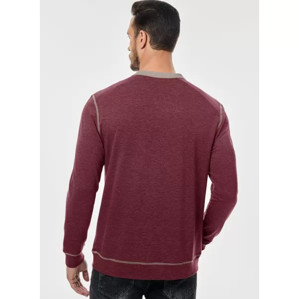 JMIERR Men's Henley Shirt Long Sleeve Casual Lightweight Sweatshirts V-neck Basic T-Shirt Raglan Sleeve