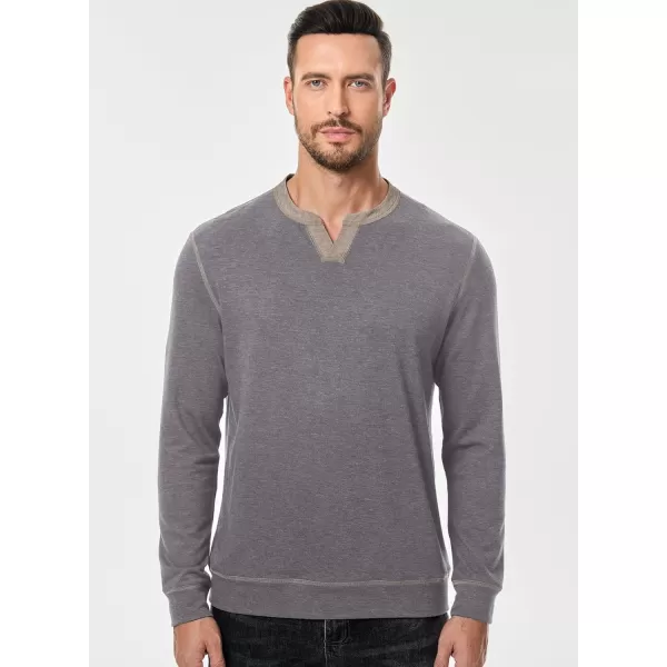 JMIERR Men's Henley Shirt Long Sleeve Casual Lightweight Sweatshirts V-neck Basic T-Shirt Raglan Sleeve