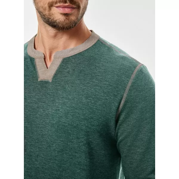 JMIERR Men's Henley Shirt Long Sleeve Casual Lightweight Sweatshirts V-neck Basic T-Shirt Raglan Sleeve