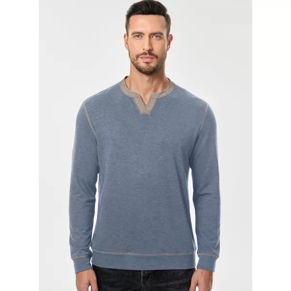 JMIERR Men's Henley Shirt Long Sleeve Casual Lightweight Sweatshirts V-neck Basic T-Shirt Raglan Sleeve