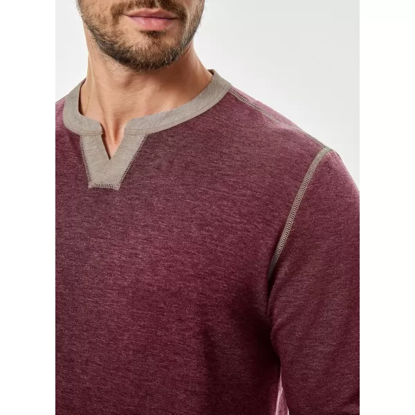 JMIERR Men's Henley Shirt Long Sleeve Casual Lightweight Sweatshirts V-neck Basic T-Shirt Raglan Sleeve