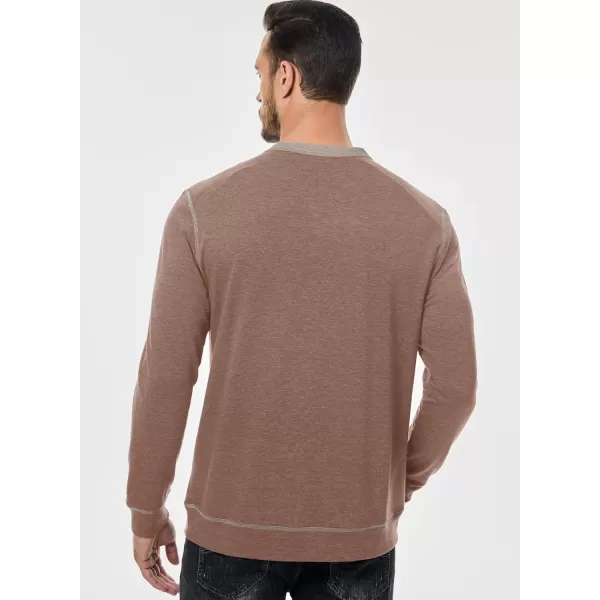 JMIERR Men's Henley Shirt Long Sleeve Casual Lightweight Sweatshirts V-neck Basic T-Shirt Raglan Sleeve