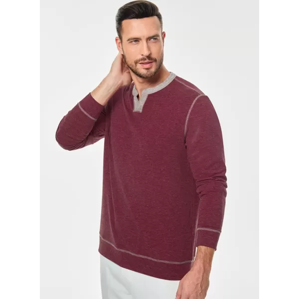 JMIERR Men's Henley Shirt Long Sleeve Casual Lightweight Sweatshirts V-neck Basic T-Shirt Raglan Sleeve