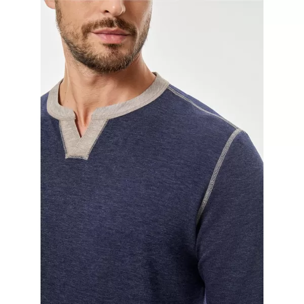 JMIERR Men's Henley Shirt Long Sleeve Casual Lightweight Sweatshirts V-neck Basic T-Shirt Raglan Sleeve