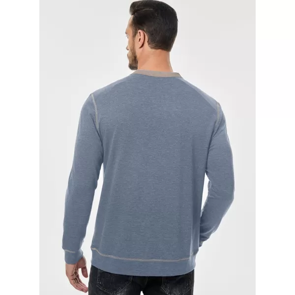JMIERR Men's Henley Shirt Long Sleeve Casual Lightweight Sweatshirts V-neck Basic T-Shirt Raglan Sleeve