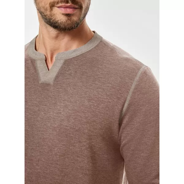 JMIERR Men's Henley Shirt Long Sleeve Casual Lightweight Sweatshirts V-neck Basic T-Shirt Raglan Sleeve