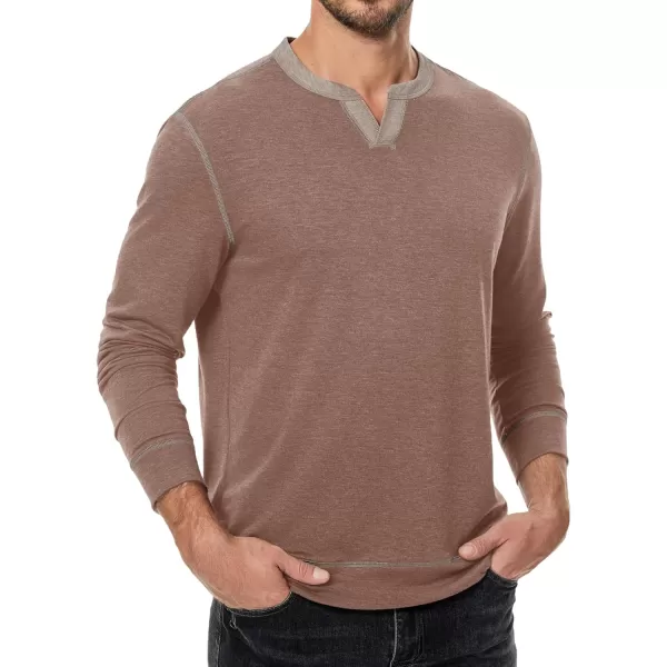 JMIERR Men's Henley Shirt Long Sleeve Casual Lightweight Sweatshirts V-neck Basic T-Shirt Raglan Sleeve