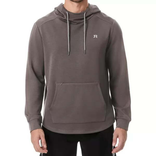 JMIERR Mens Athletic Hoodies Sport Sweatshirt Solid Muscle Fit Drawstring Pullover Sweatshirts with Zipper Kanga Pockets