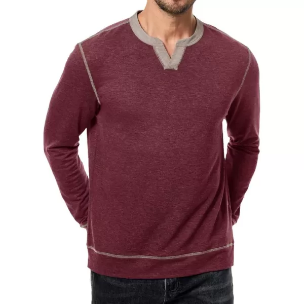 JMIERR Men's Henley Shirt Long Sleeve Casual Lightweight Sweatshirts V-neck Basic T-Shirt Raglan Sleeve