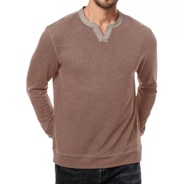 JMIERR Men's Henley Shirt Long Sleeve Casual Lightweight Sweatshirts V-neck Basic T-Shirt Raglan Sleeve