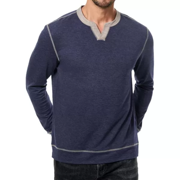 JMIERR Men's Henley Shirt Long Sleeve Casual Lightweight Sweatshirts V-neck Basic T-Shirt Raglan Sleeve