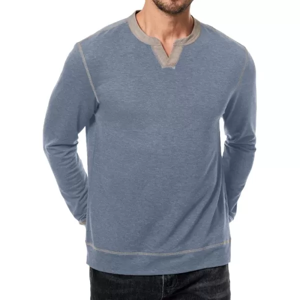 JMIERR Men's Henley Shirt Long Sleeve Casual Lightweight Sweatshirts V-neck Basic T-Shirt Raglan Sleeve