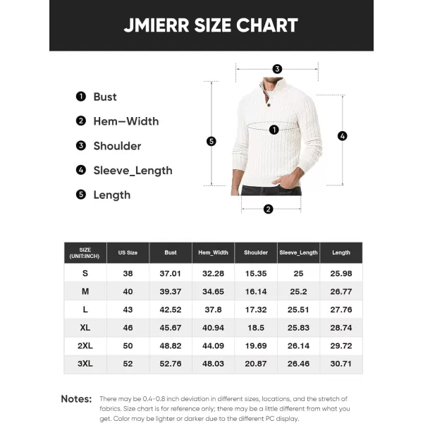 JMIERR Men's Cable Knit Pullover Sweater Casual Long Sleeve Stand Collar Button Knitted Sweaters