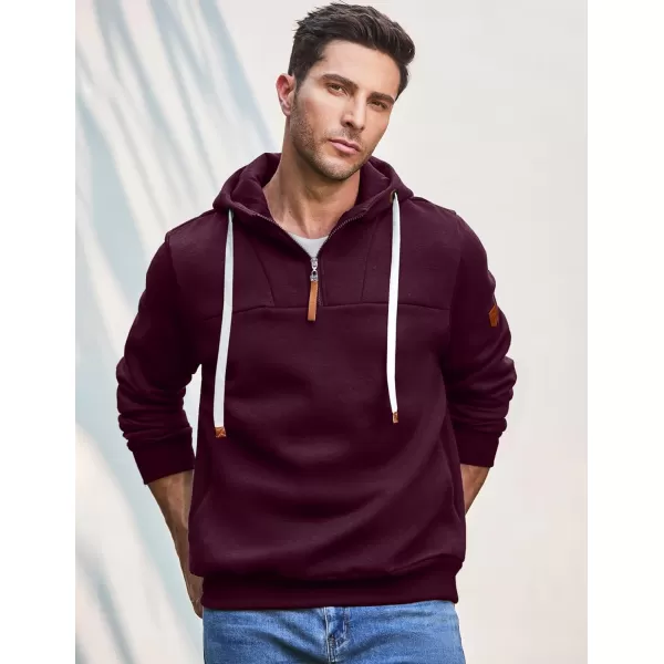 JMIERR Men's Fashion Hoodies Pullover Casual Sweatshirt Drawstring Cotton Quarter Zip Hoodie with Pocket