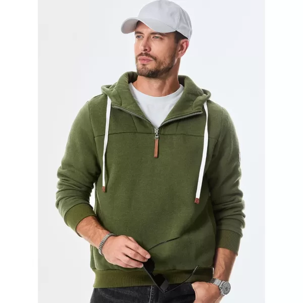 JMIERR Men's Fashion Hoodies Pullover Casual Sweatshirt Drawstring Cotton Quarter Zip Hoodie with Pocket