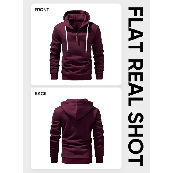 JMIERR Men's Fashion Hoodies Pullover Casual Sweatshirt Drawstring Cotton Quarter Zip Hoodie with Pocket