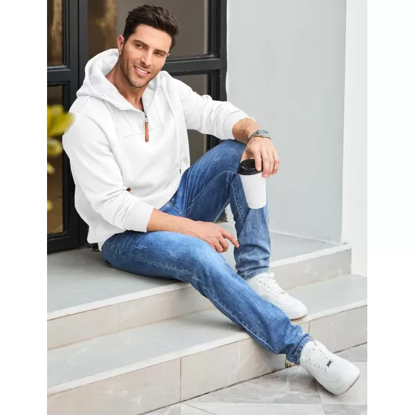 JMIERR Men's Fashion Hoodies Pullover Casual Sweatshirt Drawstring Cotton Quarter Zip Hoodie with Pocket