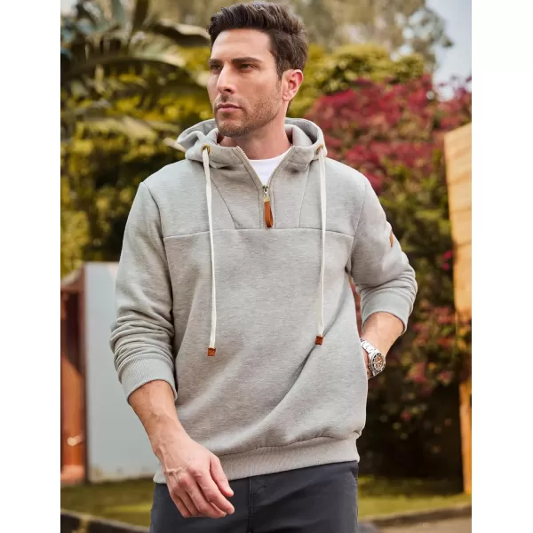 JMIERR Men's Fashion Hoodies Pullover Casual Sweatshirt Drawstring Cotton Quarter Zip Hoodie with Pocket