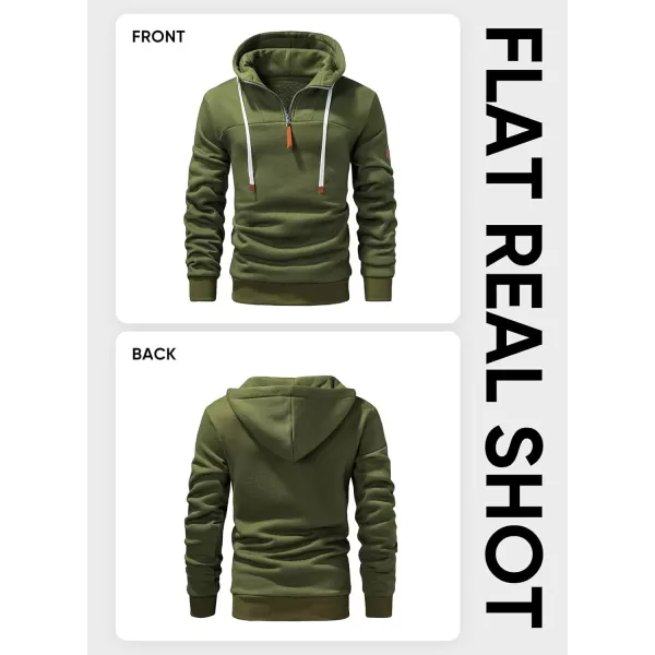 JMIERR Men's Fashion Hoodies Pullover Casual Sweatshirt Drawstring Cotton Quarter Zip Hoodie with Pocket