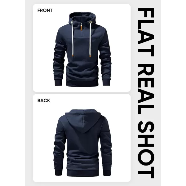 JMIERR Men's Fashion Hoodies Pullover Casual Sweatshirt Drawstring Cotton Quarter Zip Hoodie with Pocket