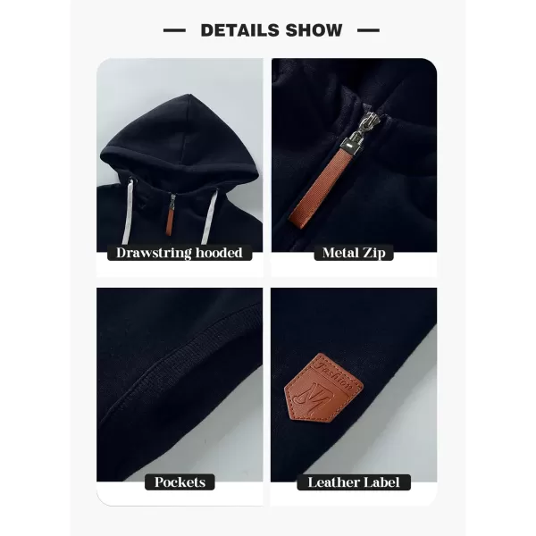 JMIERR Men's Fashion Hoodies Pullover Casual Sweatshirt Drawstring Cotton Quarter Zip Hoodie with Pocket