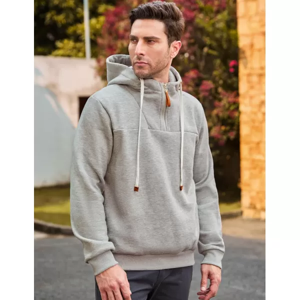 JMIERR Men's Fashion Hoodies Pullover Casual Sweatshirt Drawstring Cotton Quarter Zip Hoodie with Pocket