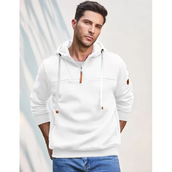 JMIERR Men's Fashion Hoodies Pullover Casual Sweatshirt Drawstring Cotton Quarter Zip Hoodie with Pocket