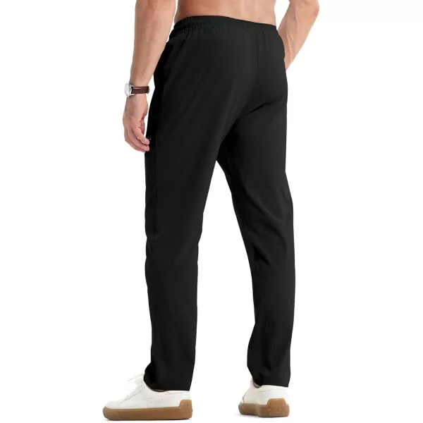 JMIERR Mens Casual Lightweight Pants Stretch Elastic Waist Drawstring Jogging Sweatpants Pants