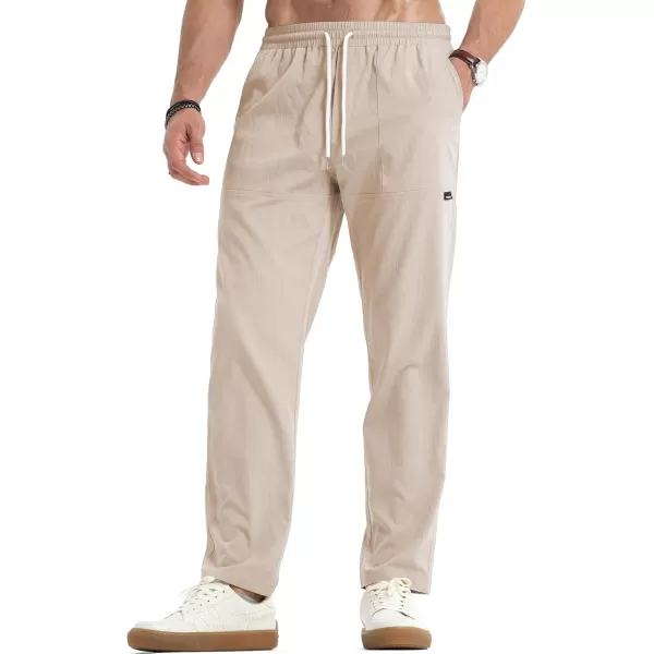 JMIERR Mens Casual Lightweight Pants Stretch Elastic Waist Drawstring Jogging Sweatpants Pants