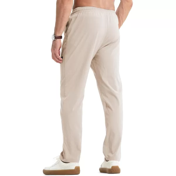 JMIERR Mens Casual Lightweight Pants Stretch Elastic Waist Drawstring Jogging Sweatpants Pants