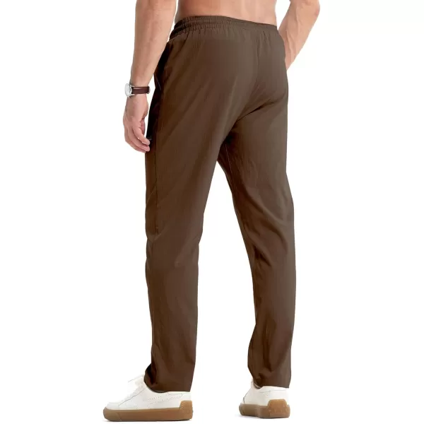 JMIERR Mens Casual Lightweight Pants Stretch Elastic Waist Drawstring Jogging Sweatpants Pants