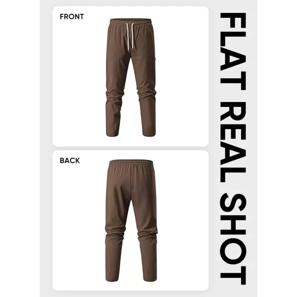 JMIERR Mens Casual Lightweight Pants Stretch Elastic Waist Drawstring Jogging Sweatpants Pants