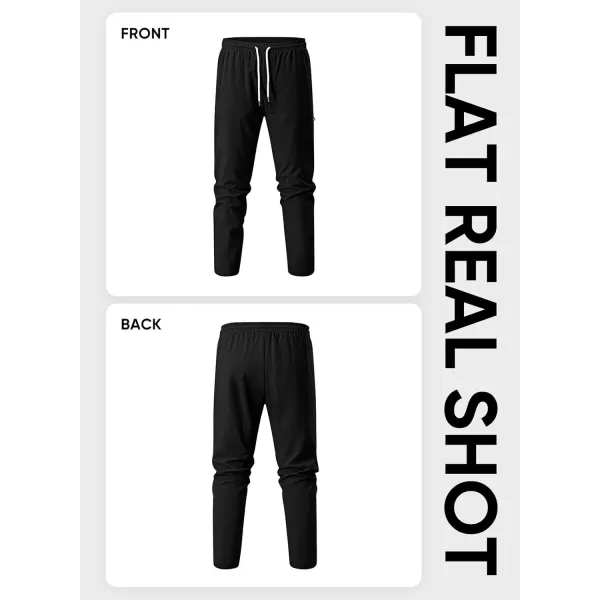 JMIERR Mens Casual Lightweight Pants Stretch Elastic Waist Drawstring Jogging Sweatpants Pants