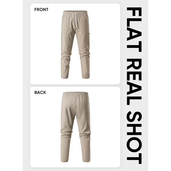 JMIERR Mens Casual Lightweight Pants Stretch Elastic Waist Drawstring Jogging Sweatpants Pants