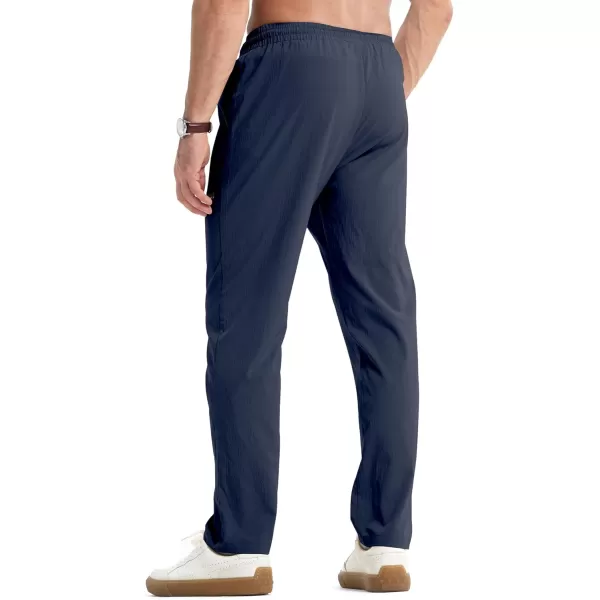 JMIERR Mens Casual Lightweight Pants Stretch Elastic Waist Drawstring Jogging Sweatpants Pants