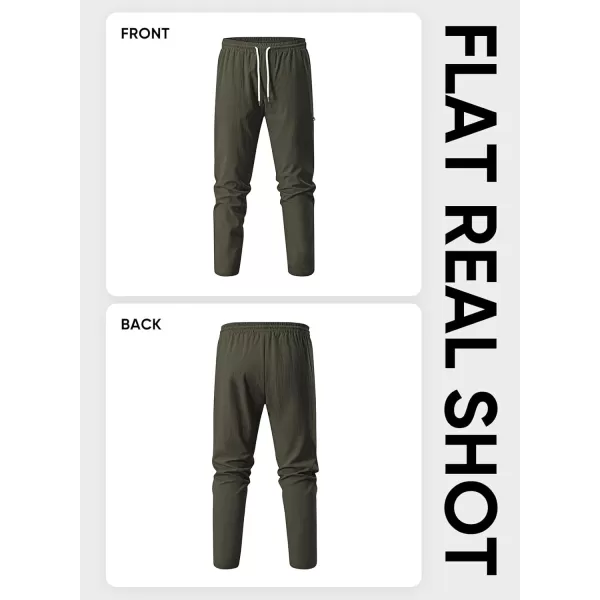 JMIERR Mens Casual Lightweight Pants Stretch Elastic Waist Drawstring Jogging Sweatpants Pants