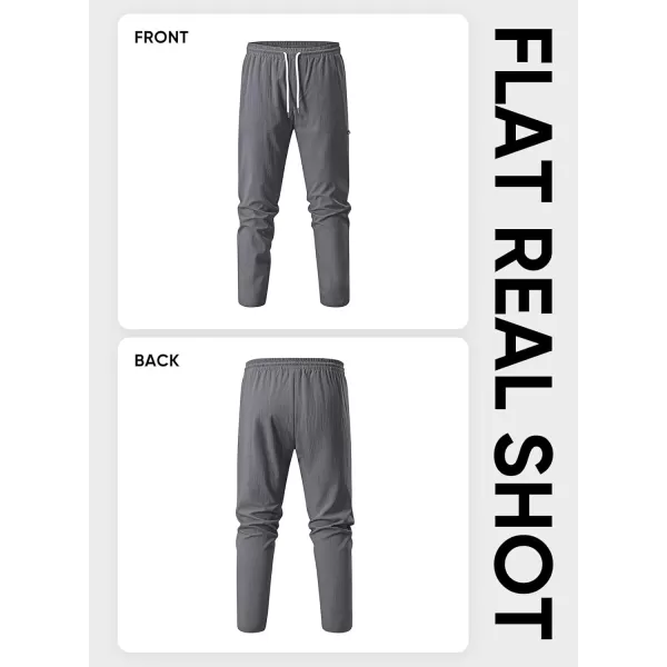 JMIERR Mens Casual Lightweight Pants Stretch Elastic Waist Drawstring Jogging Sweatpants Pants