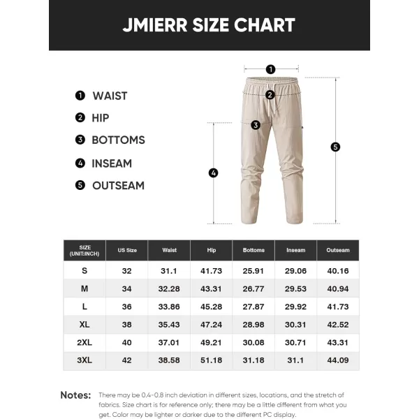 JMIERR Mens Casual Lightweight Pants Stretch Elastic Waist Drawstring Jogging Sweatpants Pants