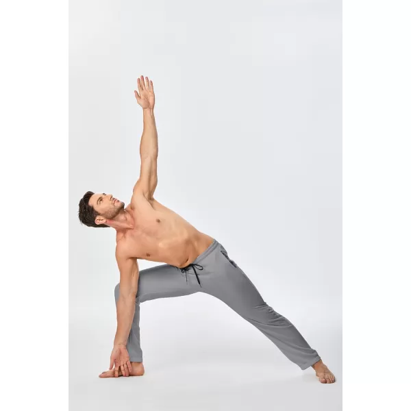 JMIERR Men's Casual Yoga Sweatpants Athletic Lounge Pants Open Bottom Lightweight Jersey Pants for Men with Pockets