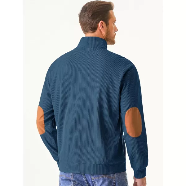 JMIERR Men's Corduroy Sweatshirt Casual Long Sleeve Stand Collar Button Pullover Sweatshirts with Pockets