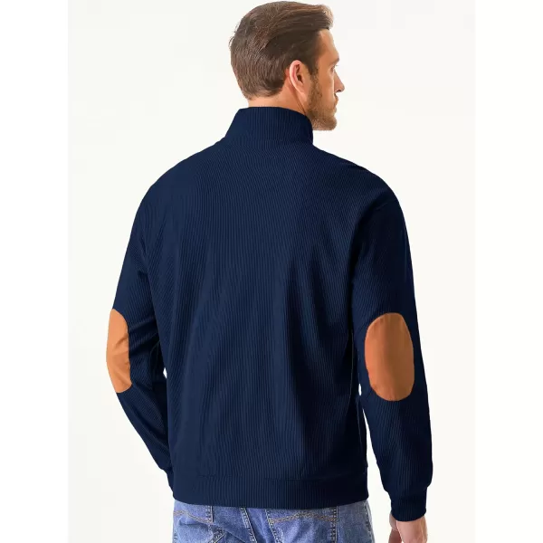 JMIERR Men's Corduroy Sweatshirt Casual Long Sleeve Stand Collar Button Pullover Sweatshirts with Pockets