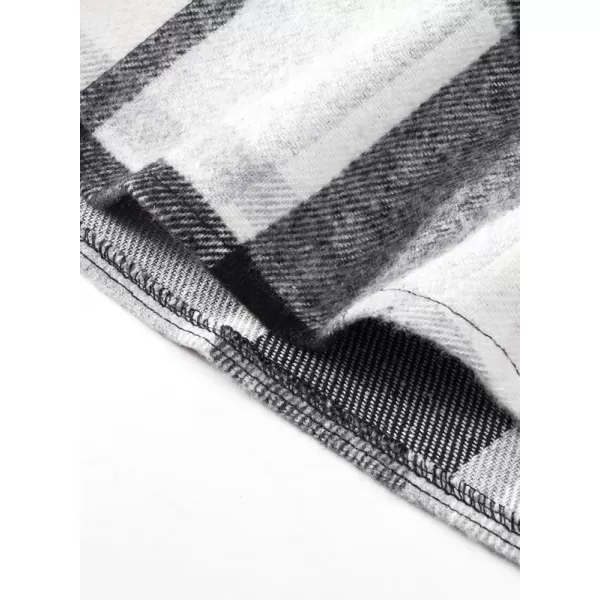 JMIERR Mens Flannel Shirts Shackets Casual Button Down Long Sleeve Plaid Shirt Cotton Lightweight Jackets with Pockets