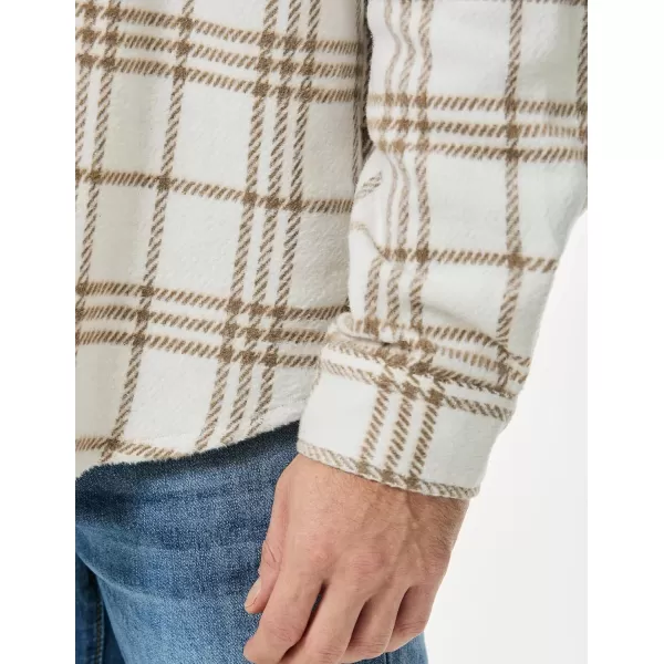 JMIERR Mens Flannel Shirts Shackets Casual Button Down Long Sleeve Plaid Shirt Cotton Lightweight Jackets with Pockets