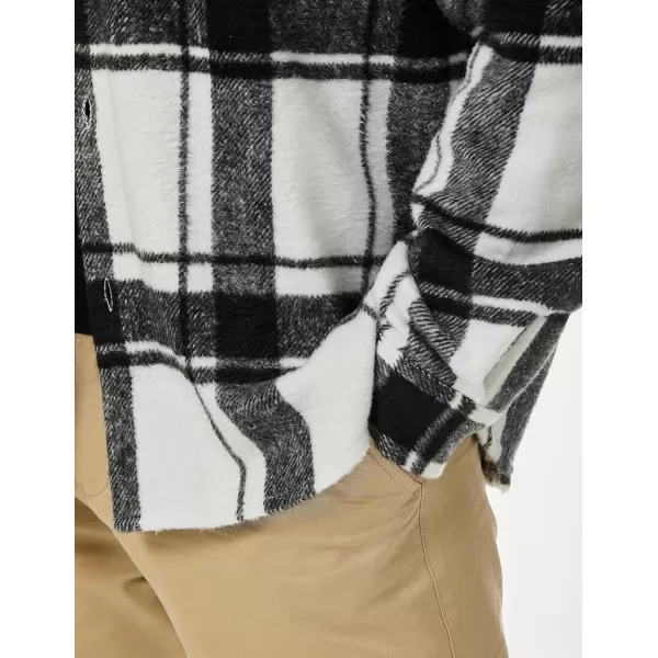 JMIERR Mens Flannel Shirts Shackets Casual Button Down Long Sleeve Plaid Shirt Cotton Lightweight Jackets with Pockets