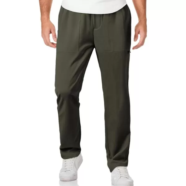 JMIERR Mens Casual Lightweight Pants Stretch Elastic Waist Drawstring Jogging Sweatpants Pants