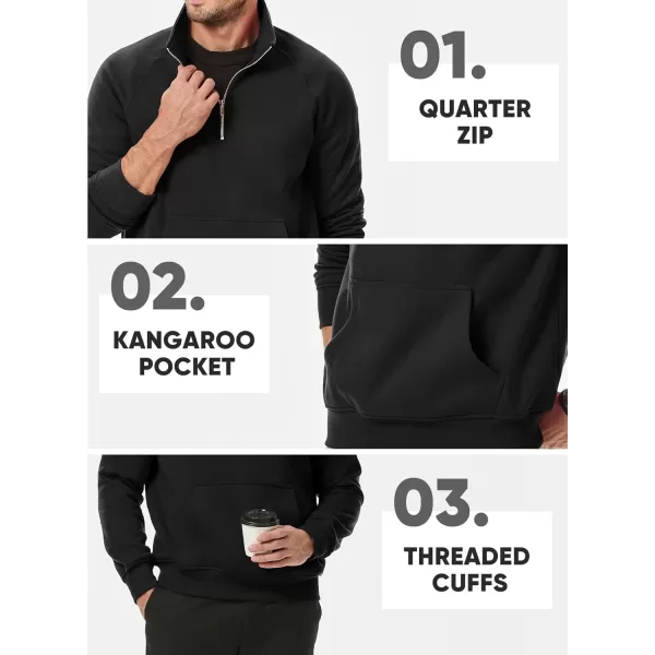 JMIERR Men's Quarter Zip Pullover Fashion Sweatshirts Fleece Sweatshirt Polo Shirt with Pockets