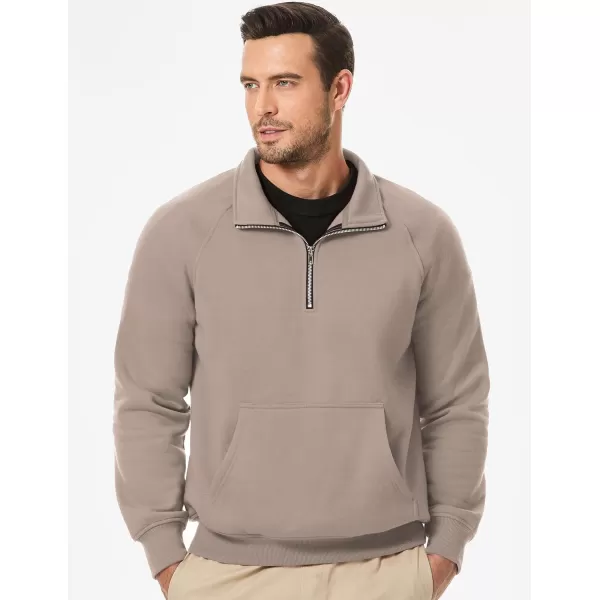JMIERR Men's Quarter Zip Pullover Fashion Sweatshirts Fleece Sweatshirt Polo Shirt with Pockets