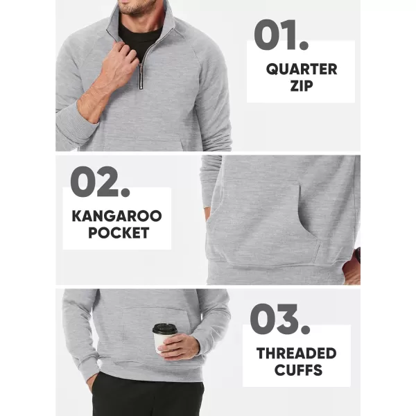 JMIERR Men's Quarter Zip Pullover Fashion Sweatshirts Fleece Sweatshirt Polo Shirt with Pockets