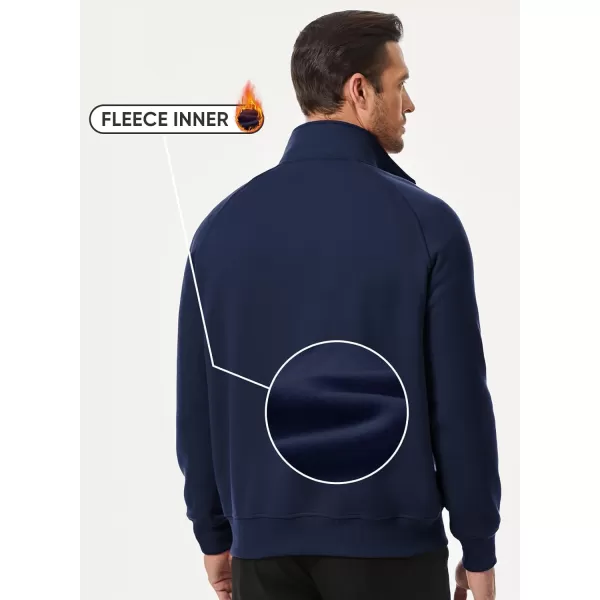 JMIERR Men's Quarter Zip Pullover Fashion Sweatshirts Fleece Sweatshirt Polo Shirt with Pockets